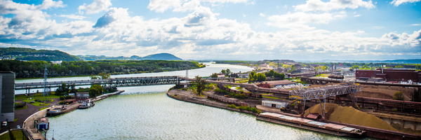 Environmental image of the port of Linz