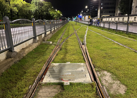 tram, rails