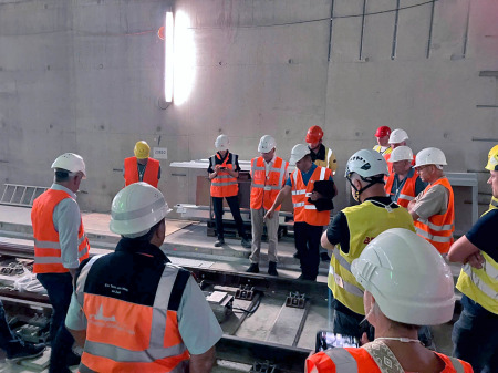 Inspection of the UNISTAR HR already installed underground in Stuttgart.
