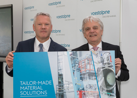 Franz Kainersdorfer und Wolfgang Eder bei der Eröffnung des Technikums Metallurgie